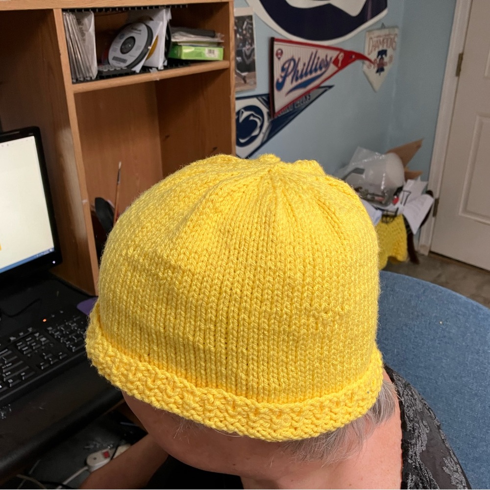 Hand knitted hat
